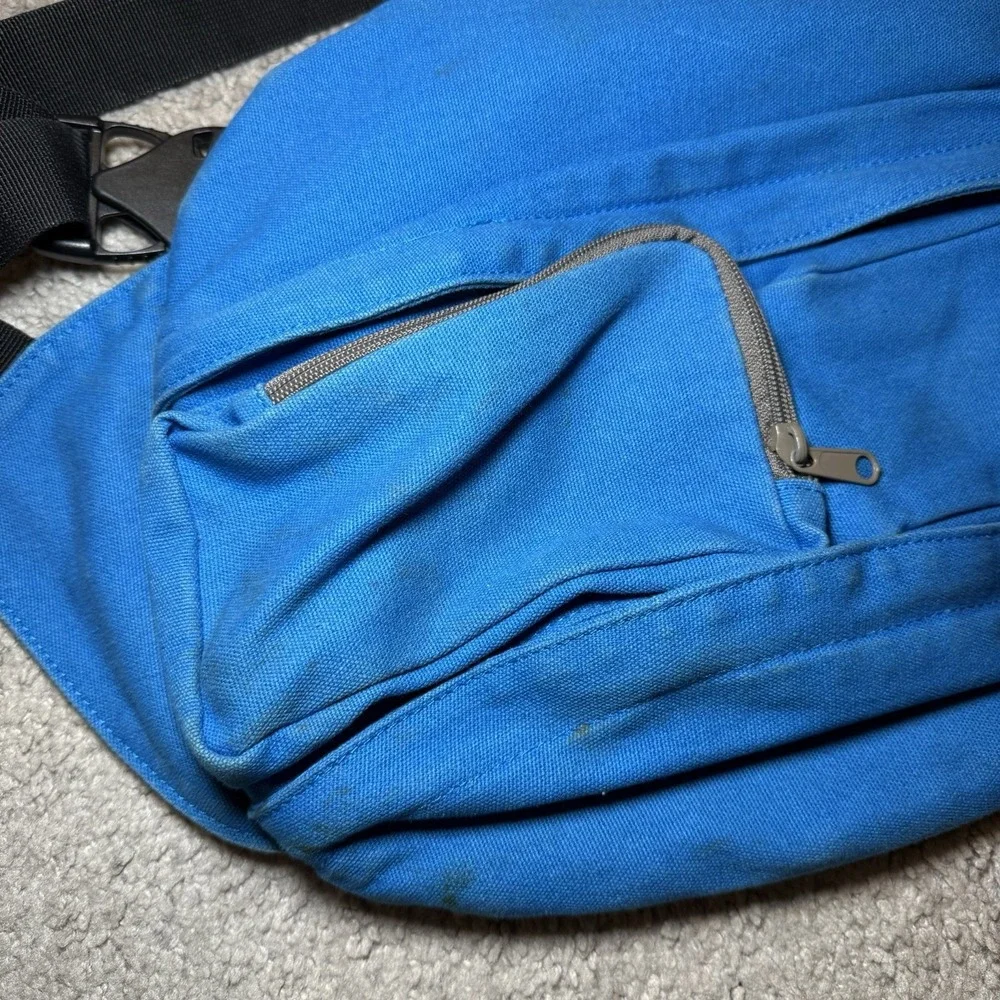 KAVU Rope Sling Backpack Crossbody Bag Blue Outdoor Canvas Hiking - Picture 9 of 10